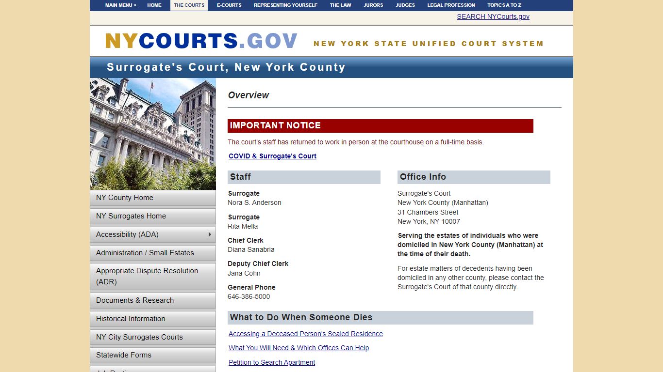 Home Page - Surrogate's Court, New York County | NYCOURTS.GOV