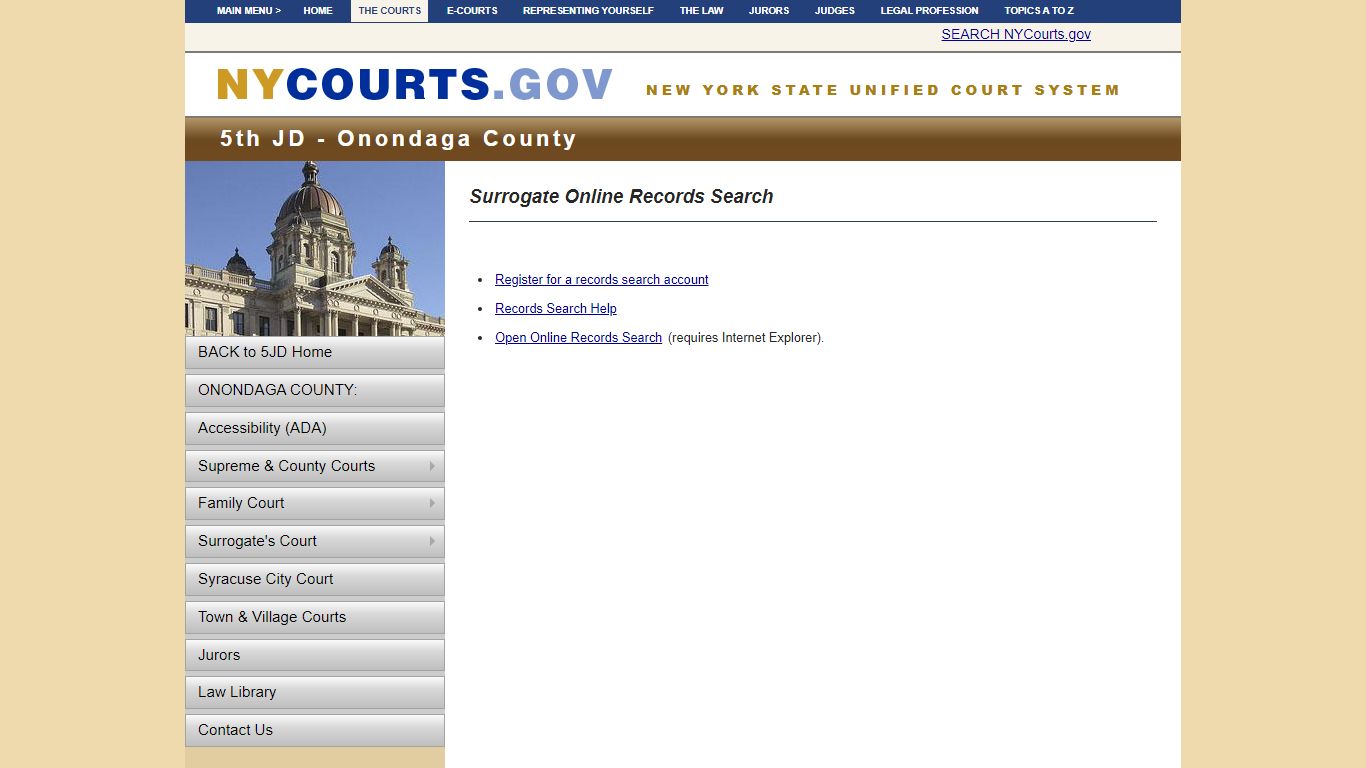 Surrogate Online Records Search | NYCOURTS.GOV - Judiciary of New York