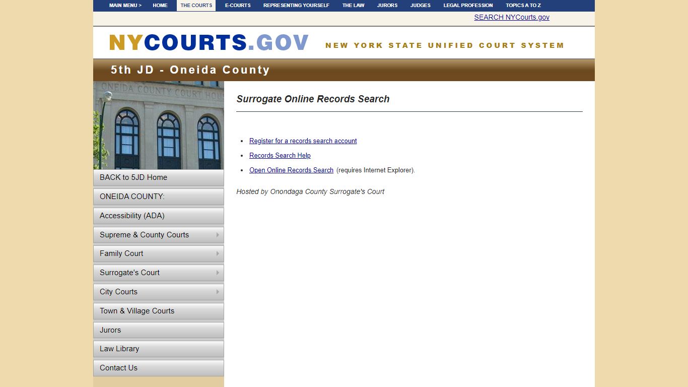 Surrogate Online Records Search | NYCOURTS.GOV - Judiciary of New York