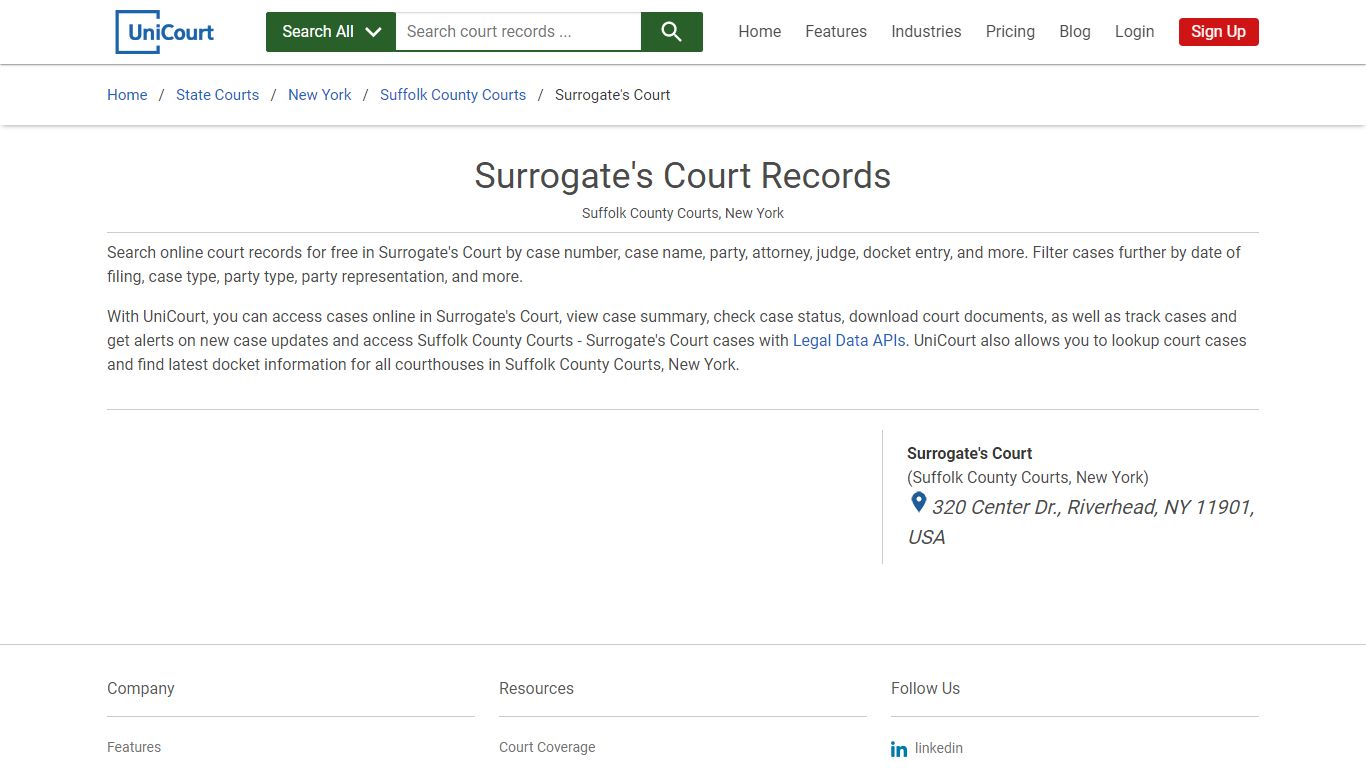 Surrogate's Court Records | Suffolk | UniCourt